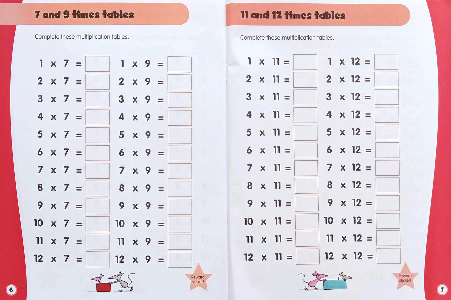 A292 - Help with homework - Times tables 7+