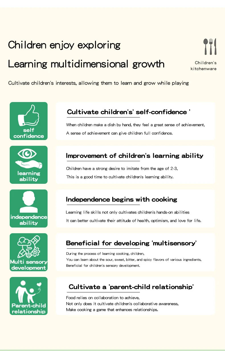 Mo154 - Montessori kids knife set for real cooking 18 pcs