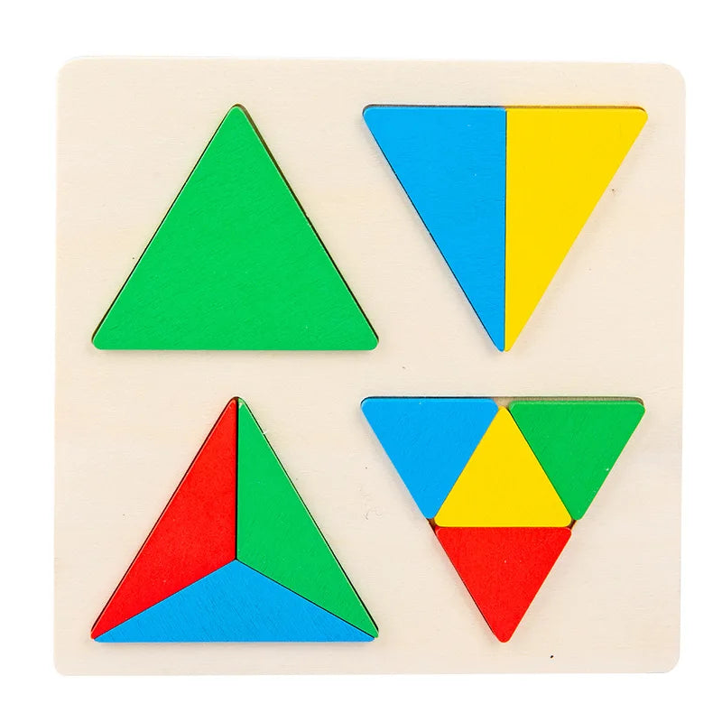 P008 - Wooden Fraction Shape Puzzle