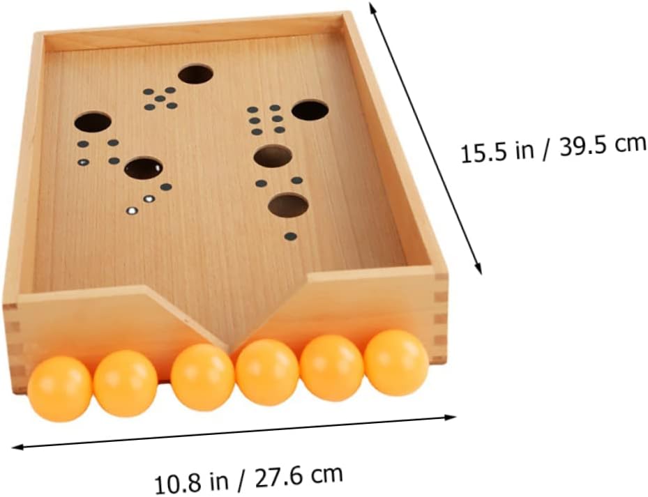 G076 - Montessori Wooden Blow Tennis Box