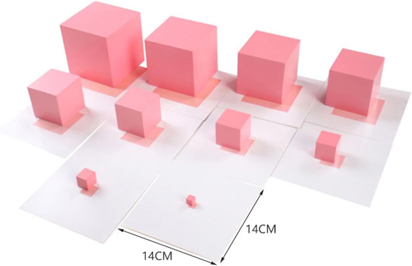 Mo107 - Montessori pink tower cards