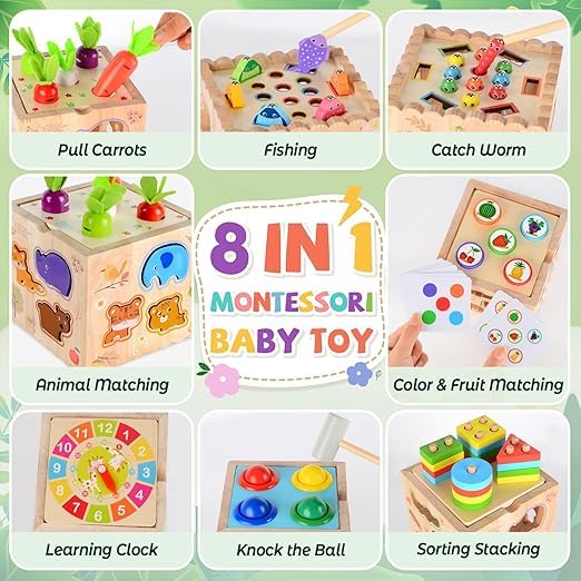 M312 - Multi-function 8 in 1 activity cube