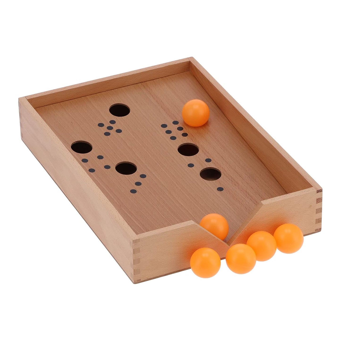 G076 - Montessori Wooden Blow Tennis Box