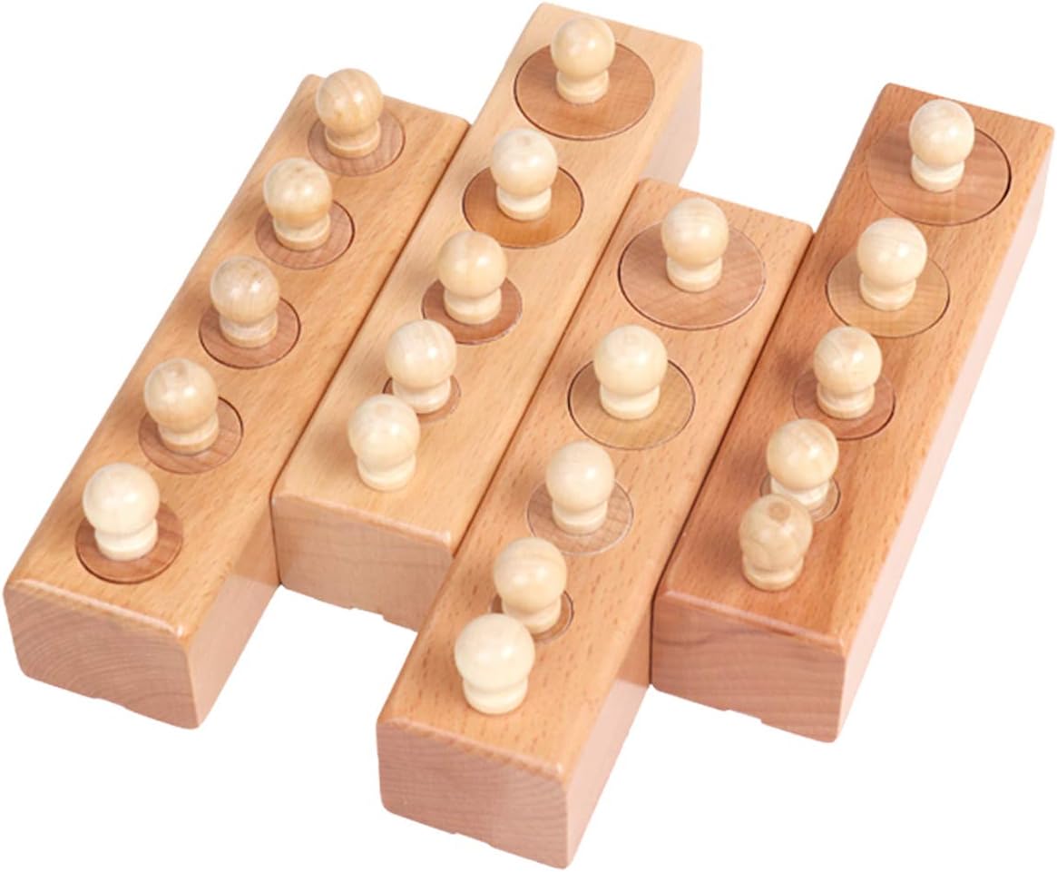 Mo013 - Montessori wooden cylinder sockets