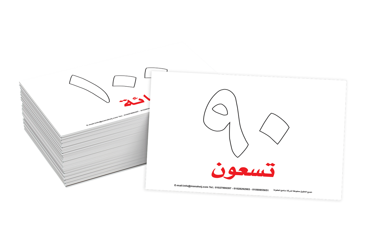 E039 - سلسلة الكروت التعليمية - الأرقام
