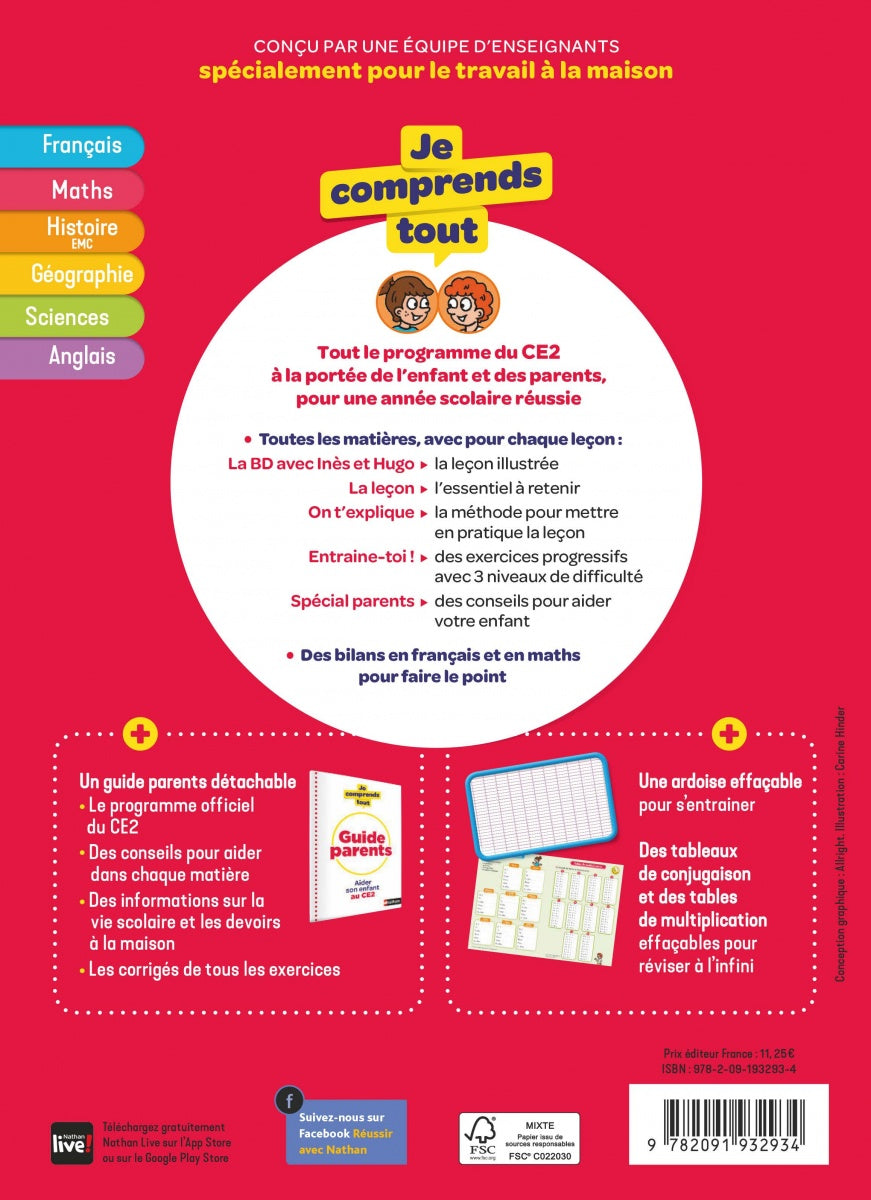 A405 - Je comprends tout CE2 + guide des parents