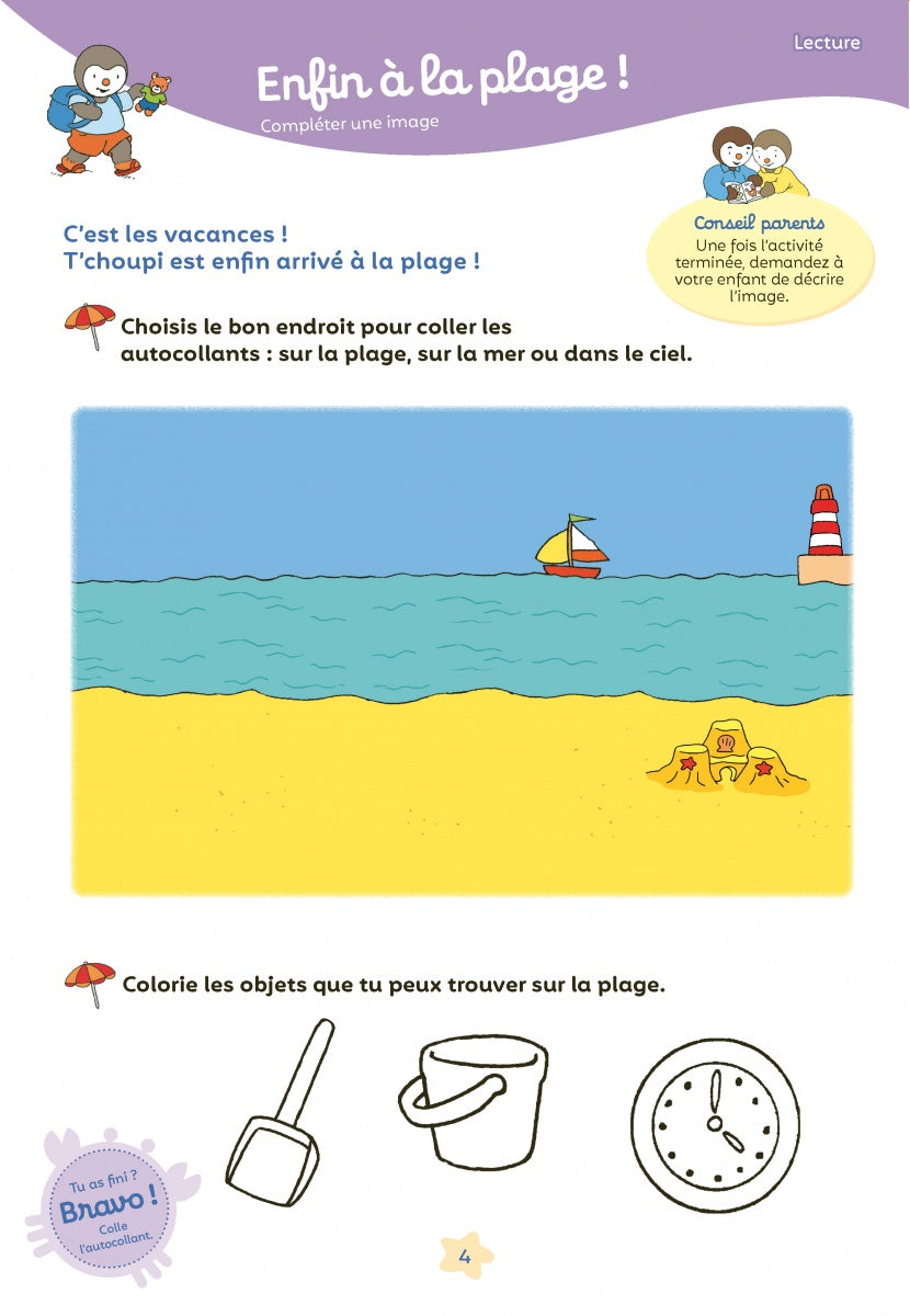 A399 - Mon T'choupi vacances j'entre en PS 2-3 ans