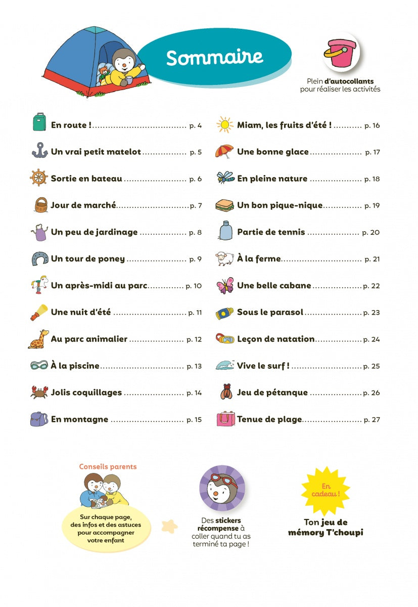 A400 - Mon T'choupi vacances PS vers la MS 3-4 ans