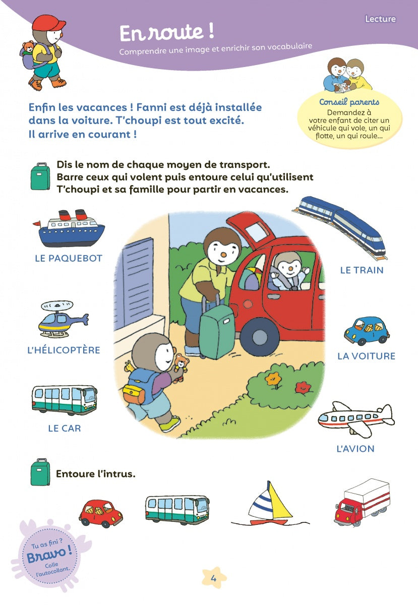 A400 - Mon T'choupi vacances PS vers la MS 3-4 ans