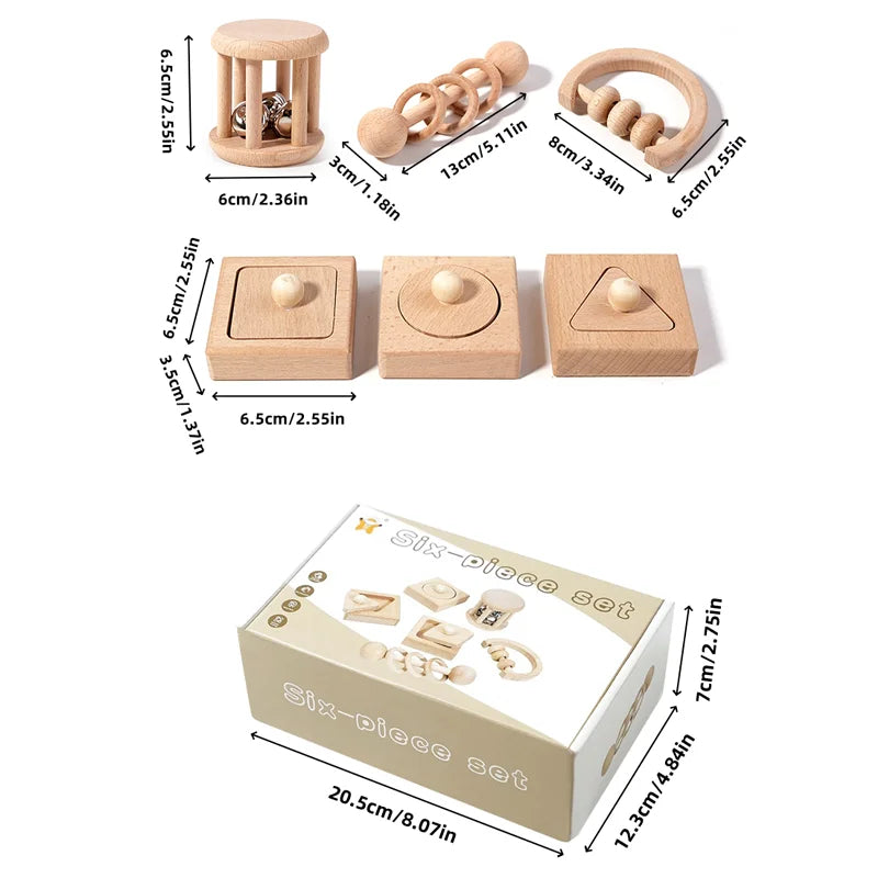 Mo155 - six-piece set montessori baby set