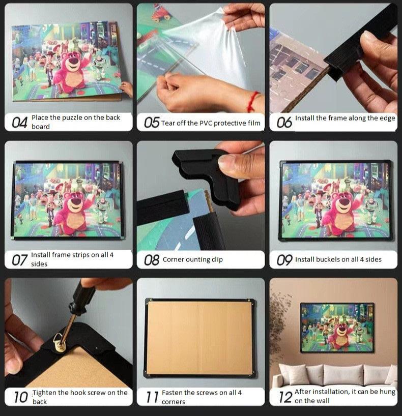 P080 - Aluminum puzzle frame 50 x 70 cm