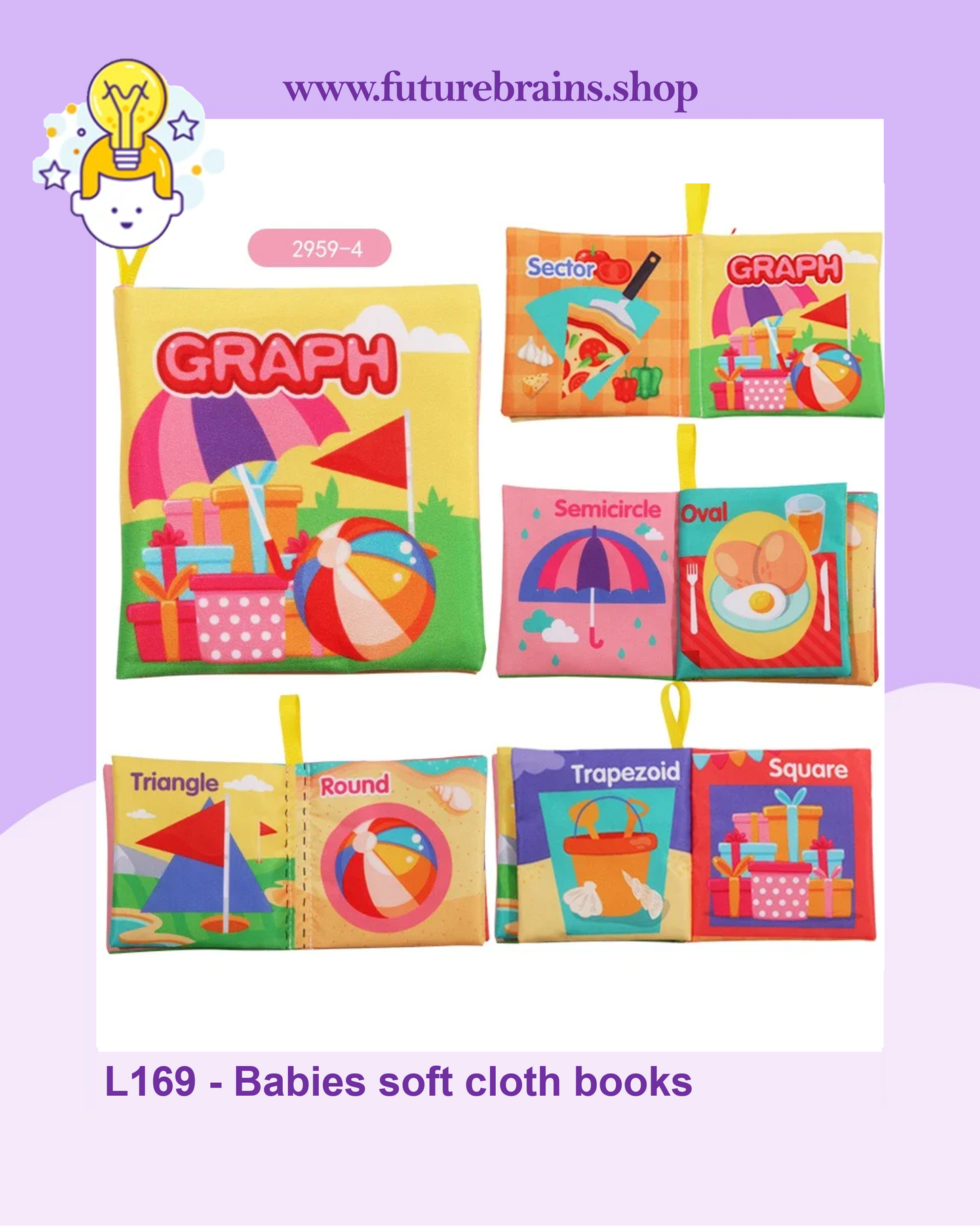 L169 - Babies soft cloth books (Fruits & Vegetables only available)