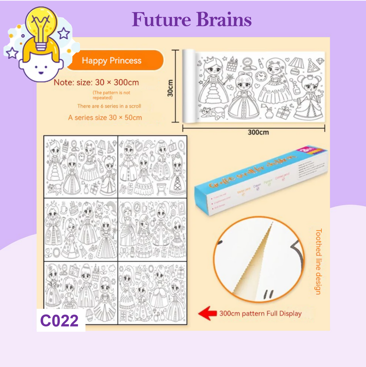 C022 - 3 m children graffiti scroll