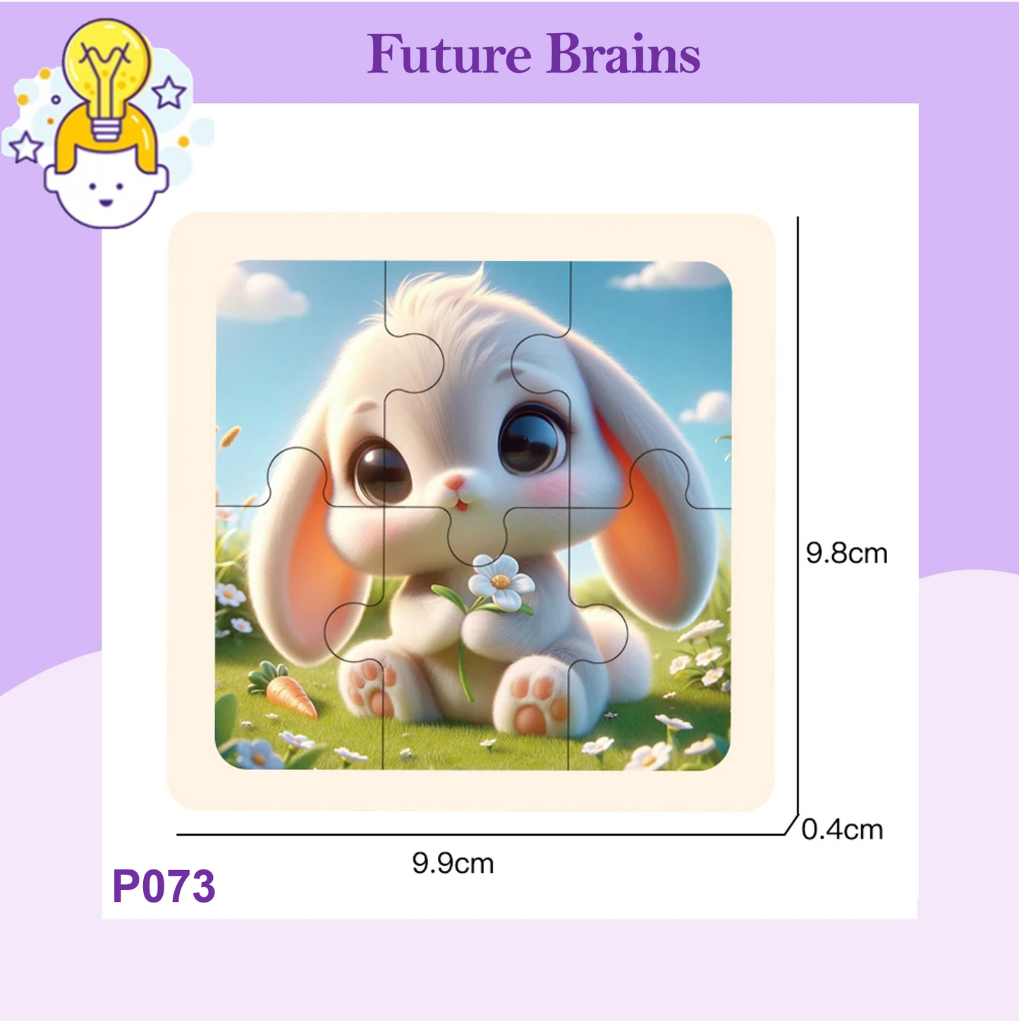 P073 - 6 pcs Infant cognitive puzzles (4 puzzles for 2 $)