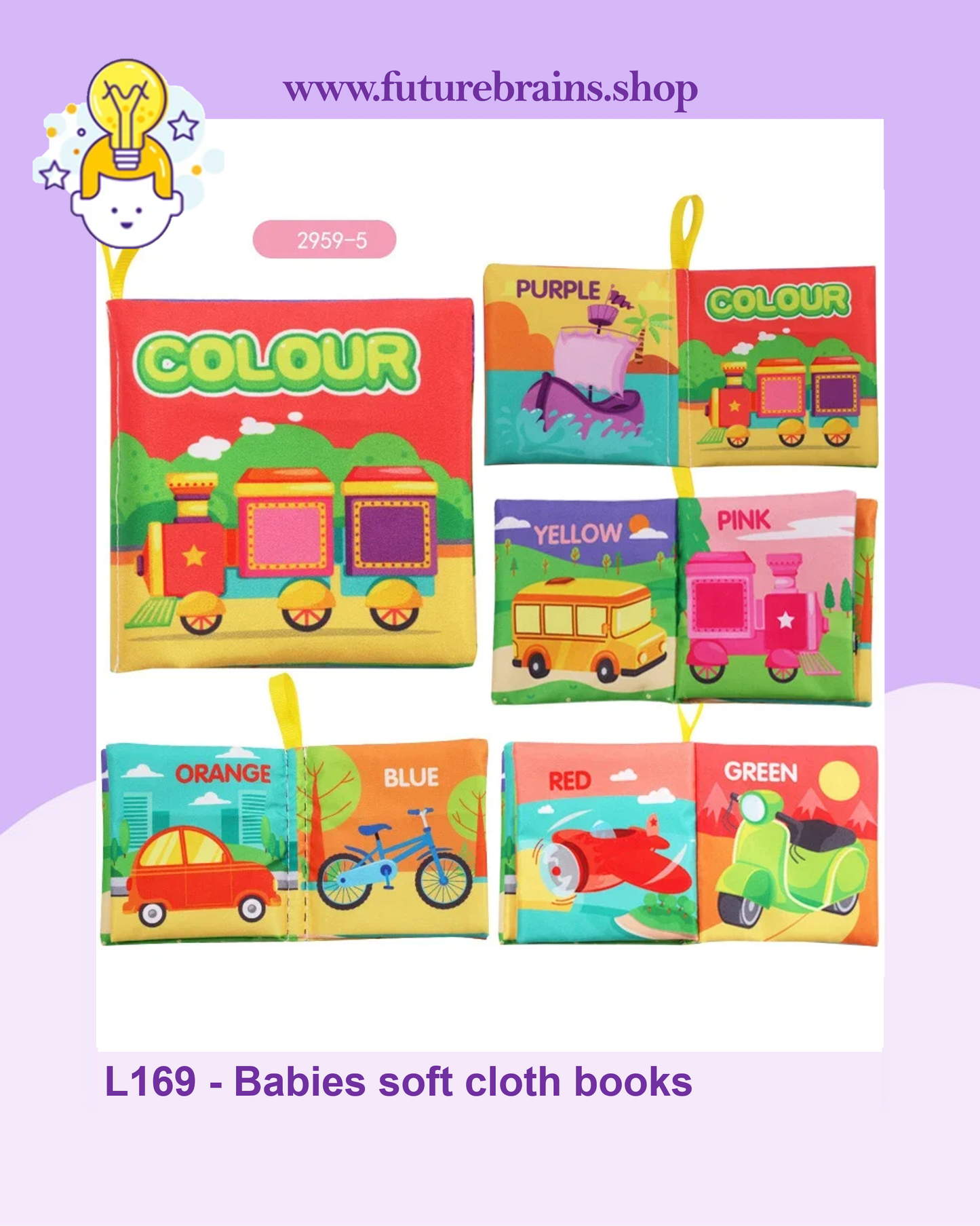 L169 - Babies soft cloth books (Fruits & Vegetables only available)
