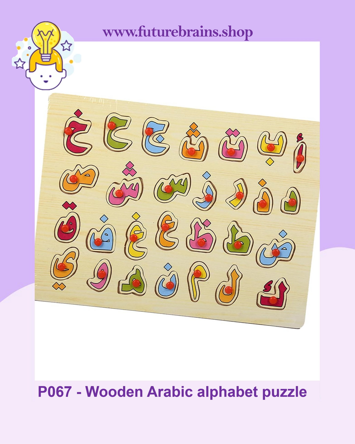 P067 - Wooden Arabic alphabet puzzle