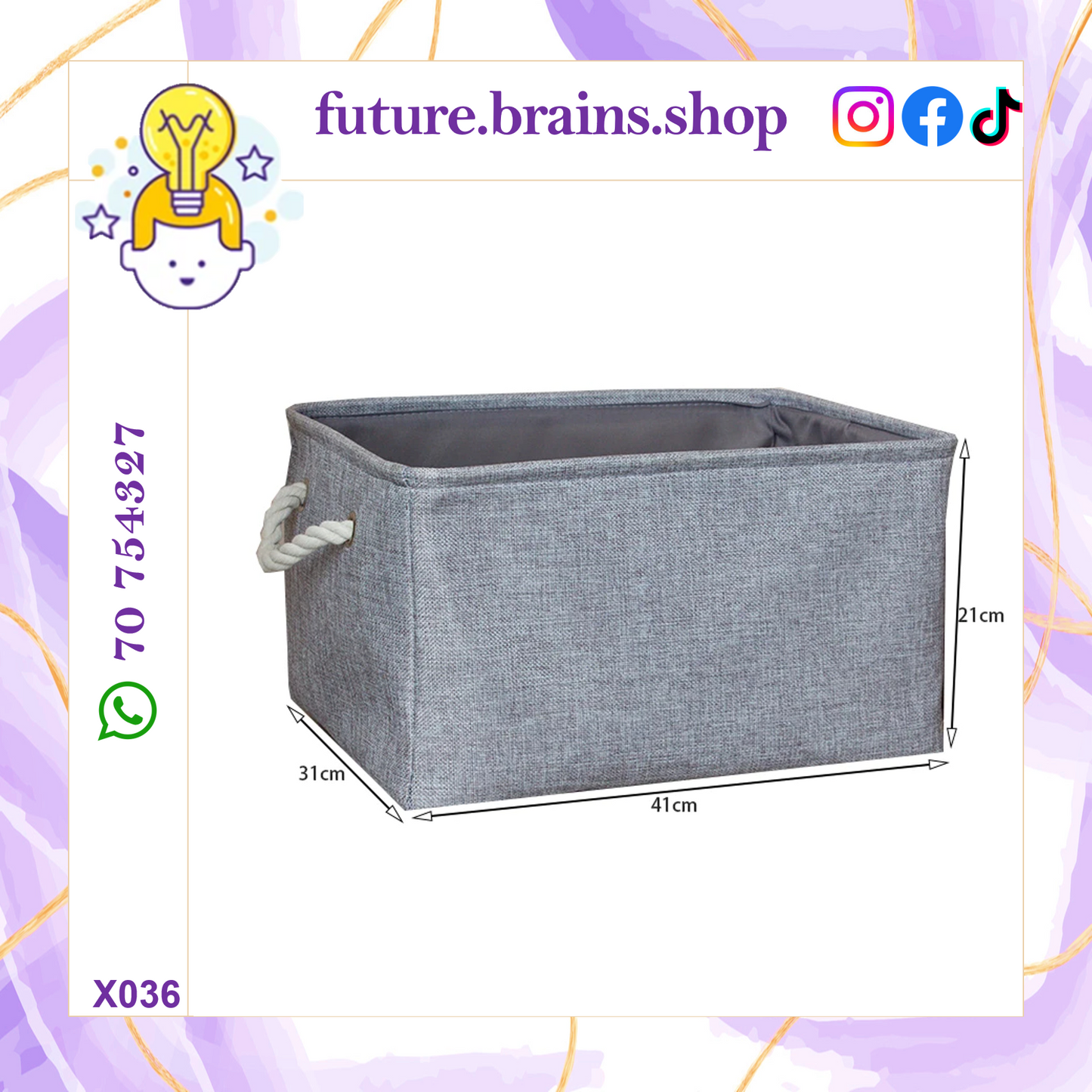 3 sizes storage baskets