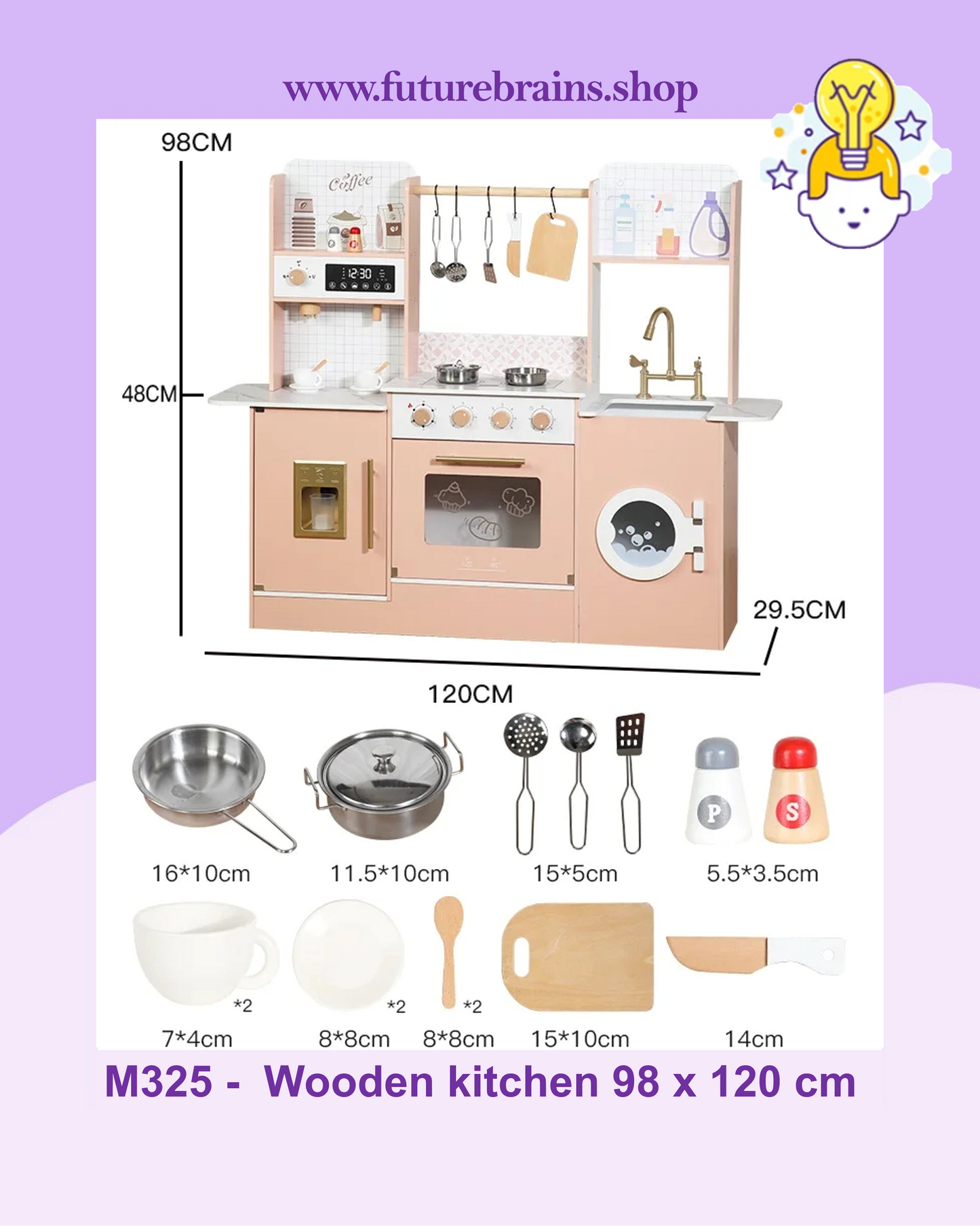 M325 - Wooden kitchen 98 x 120 cm (FREE DELIVERY)