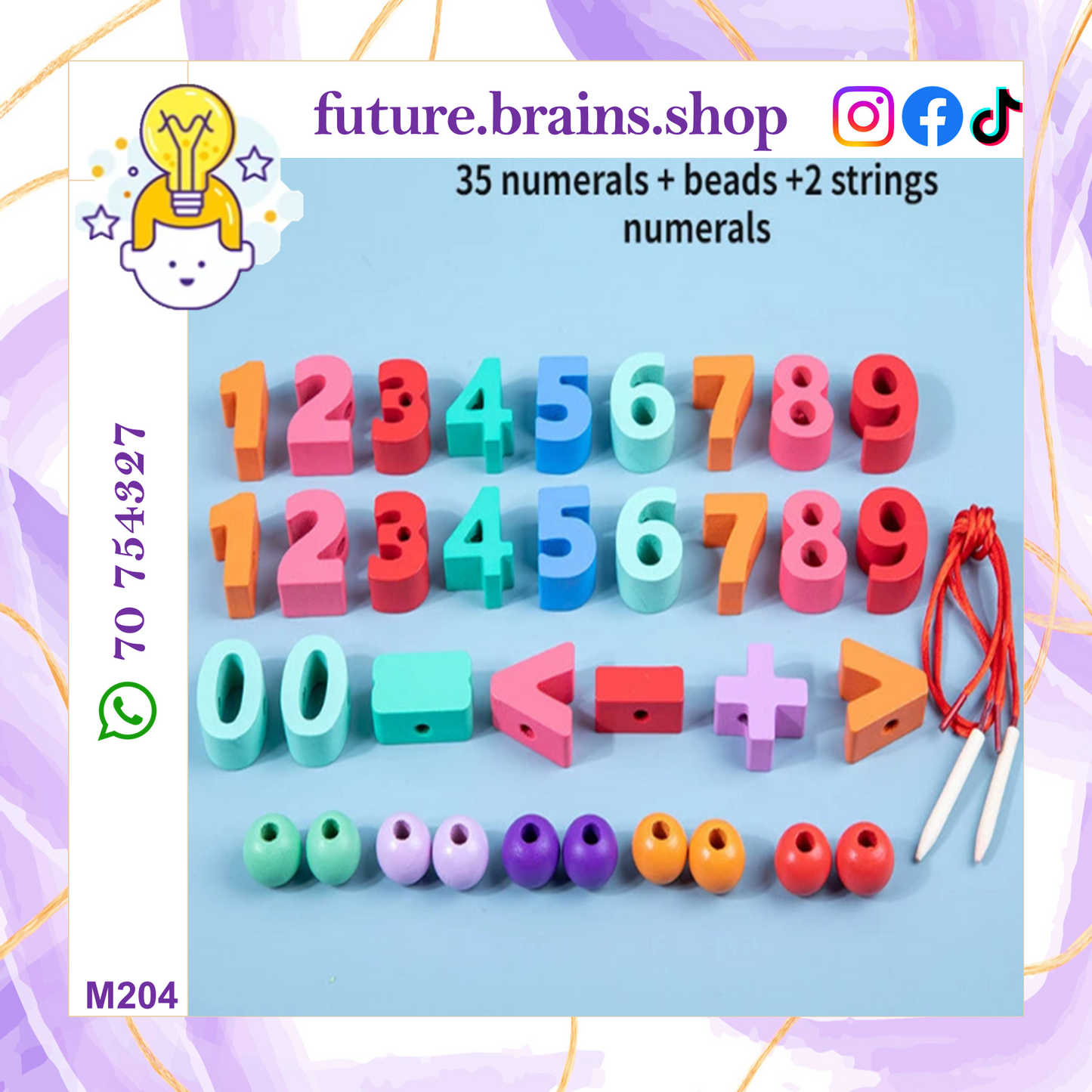 M204 - String Beads (numbers)