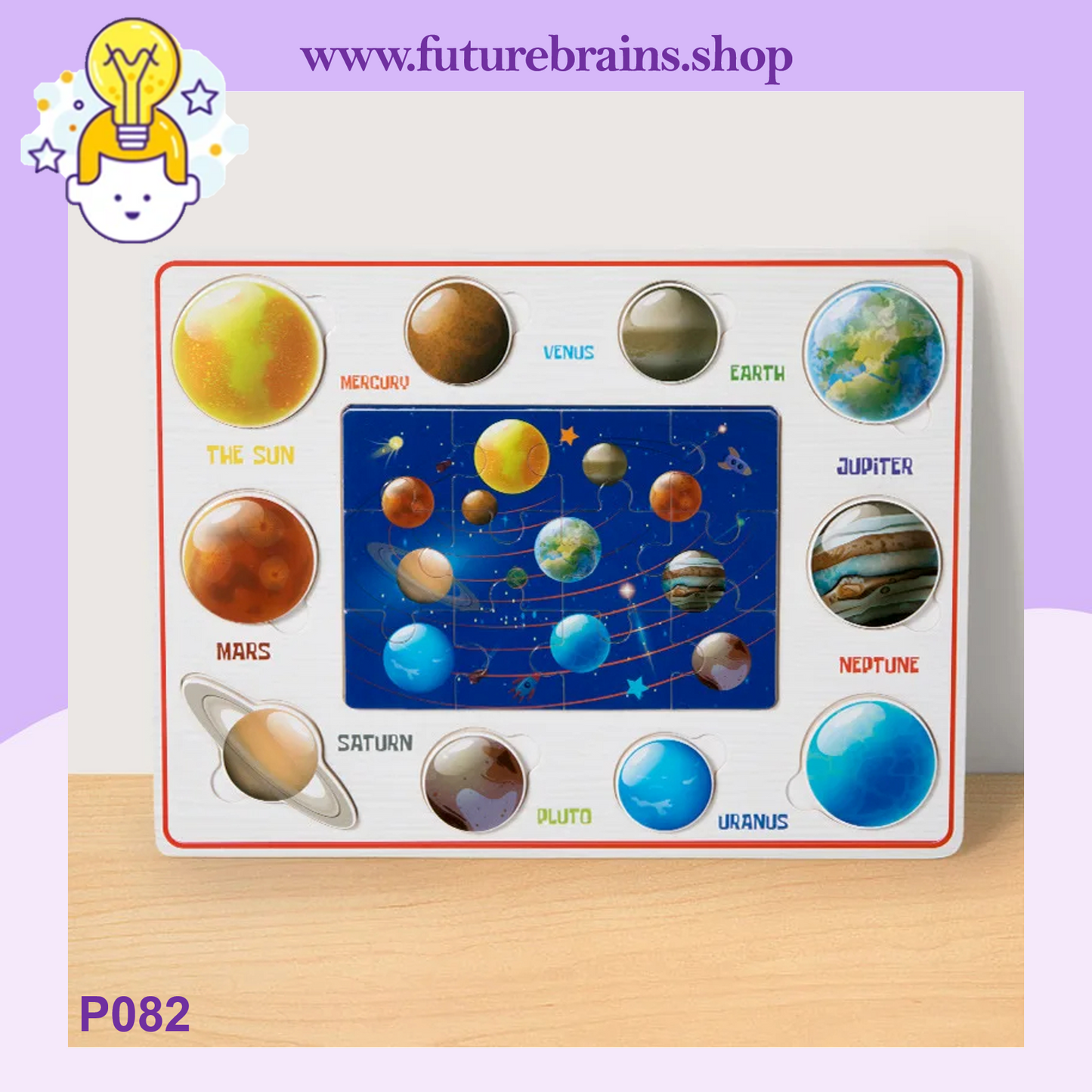 P082 - 2 in 1, wooden puzzle board