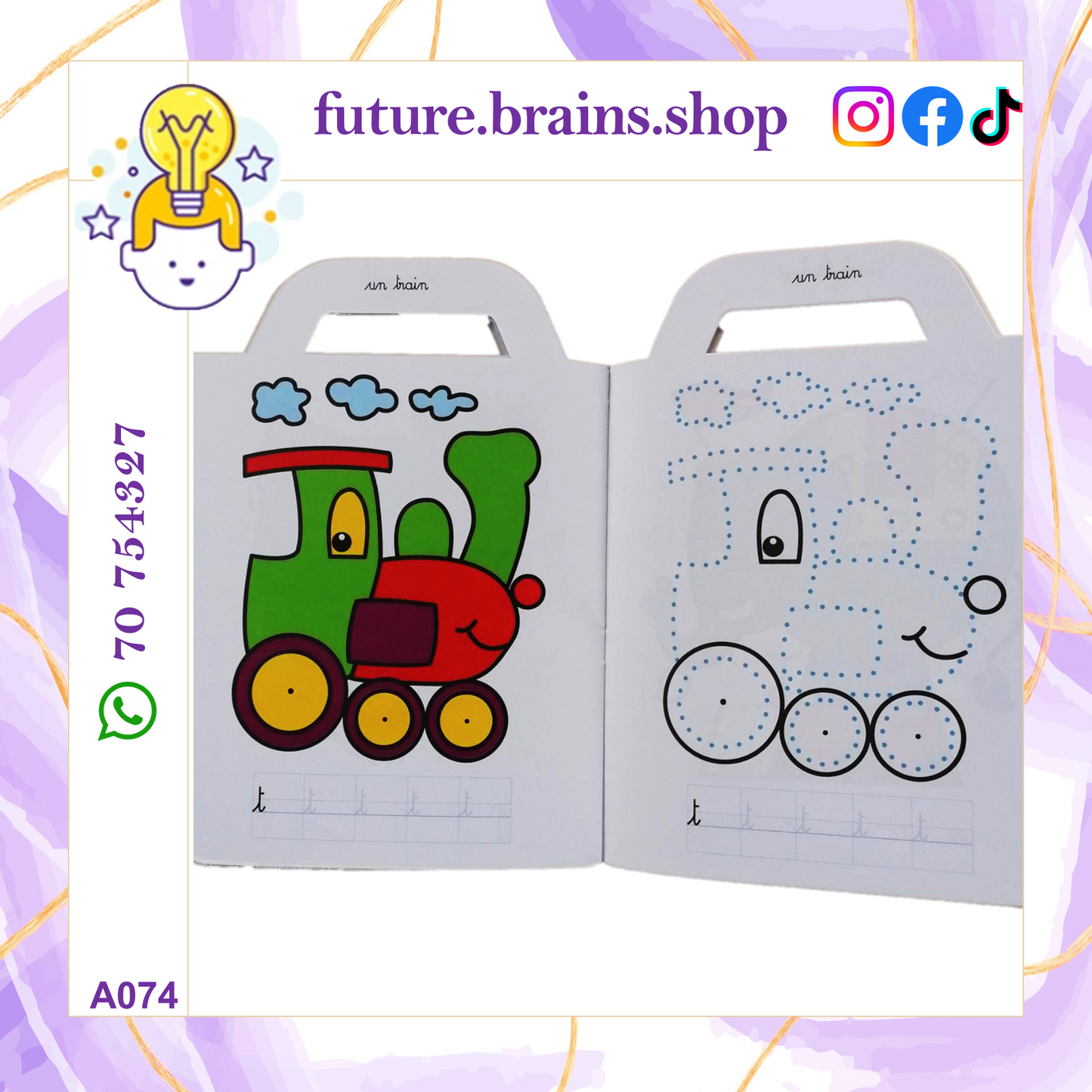 I draw, I write and I color / Je dessine, j'ecris et je colorie / أرسم, أكتب وألون