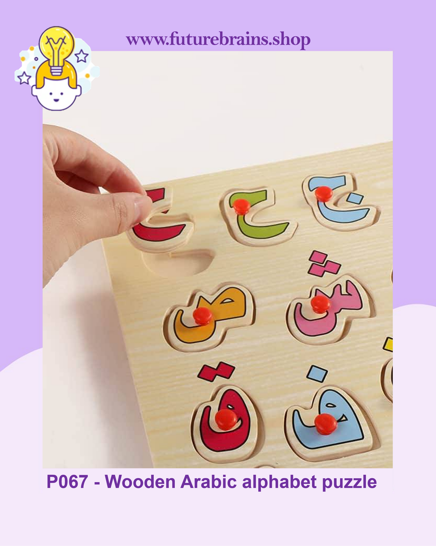 P067 - Wooden Arabic alphabet puzzle