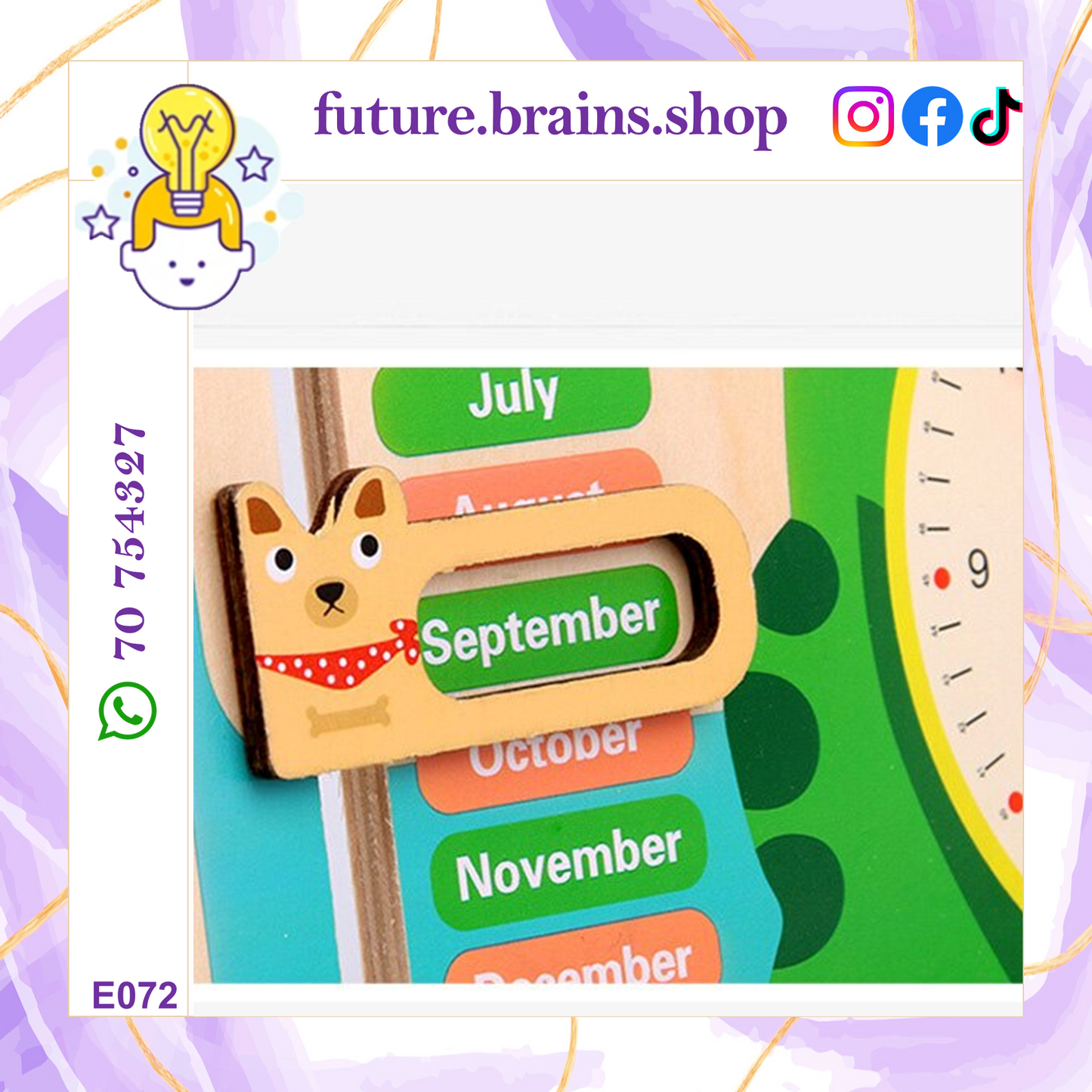 E072 - Multifunctional calendar clock