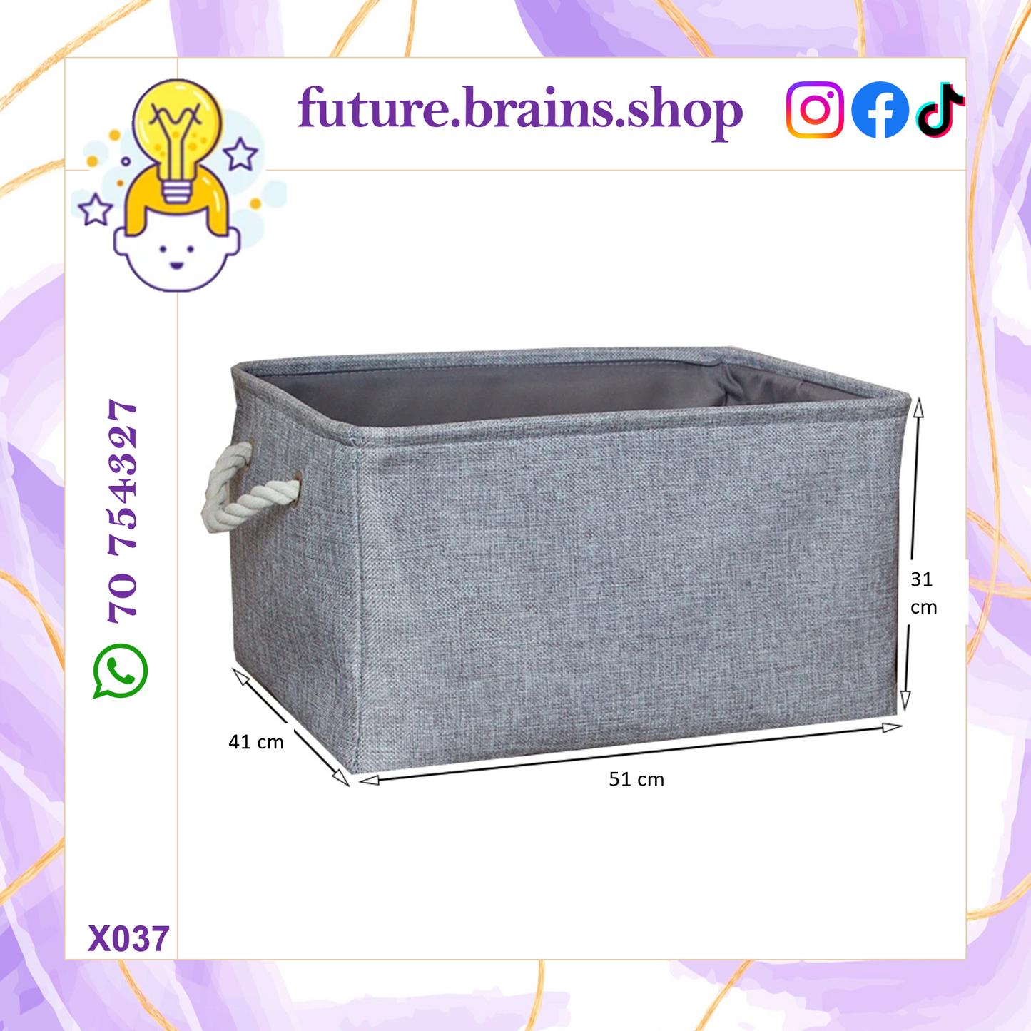 3 sizes storage baskets