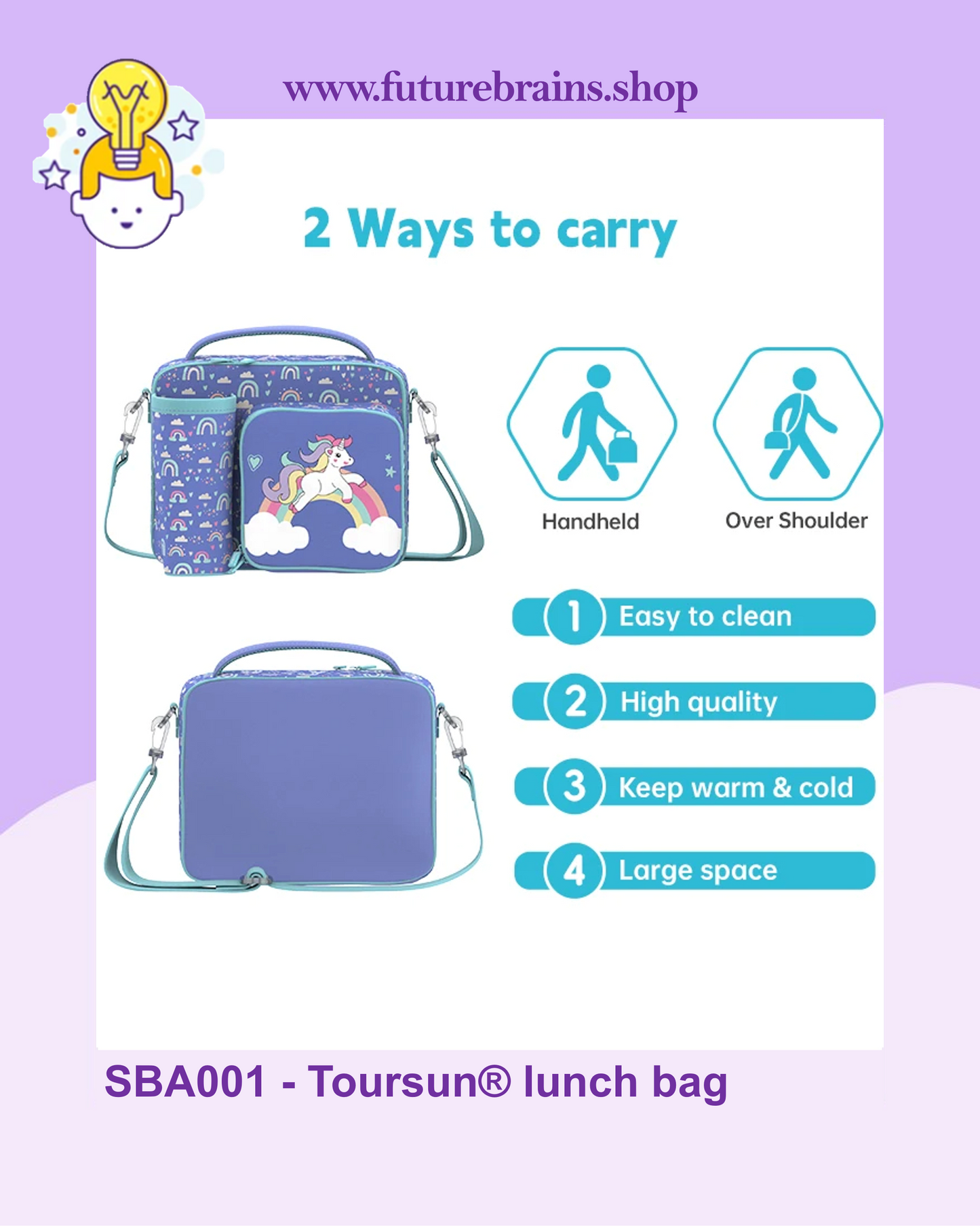 SBA001 - Toursun® lunch bag mermaid design