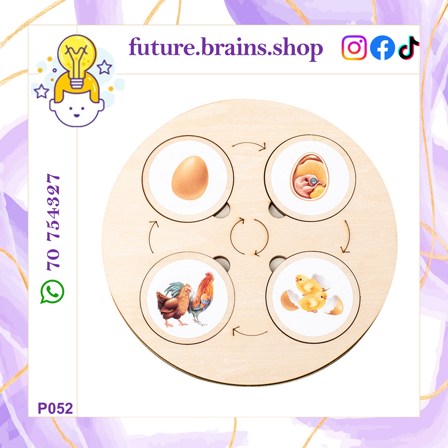 P052 - Montessori life cycle puzzle