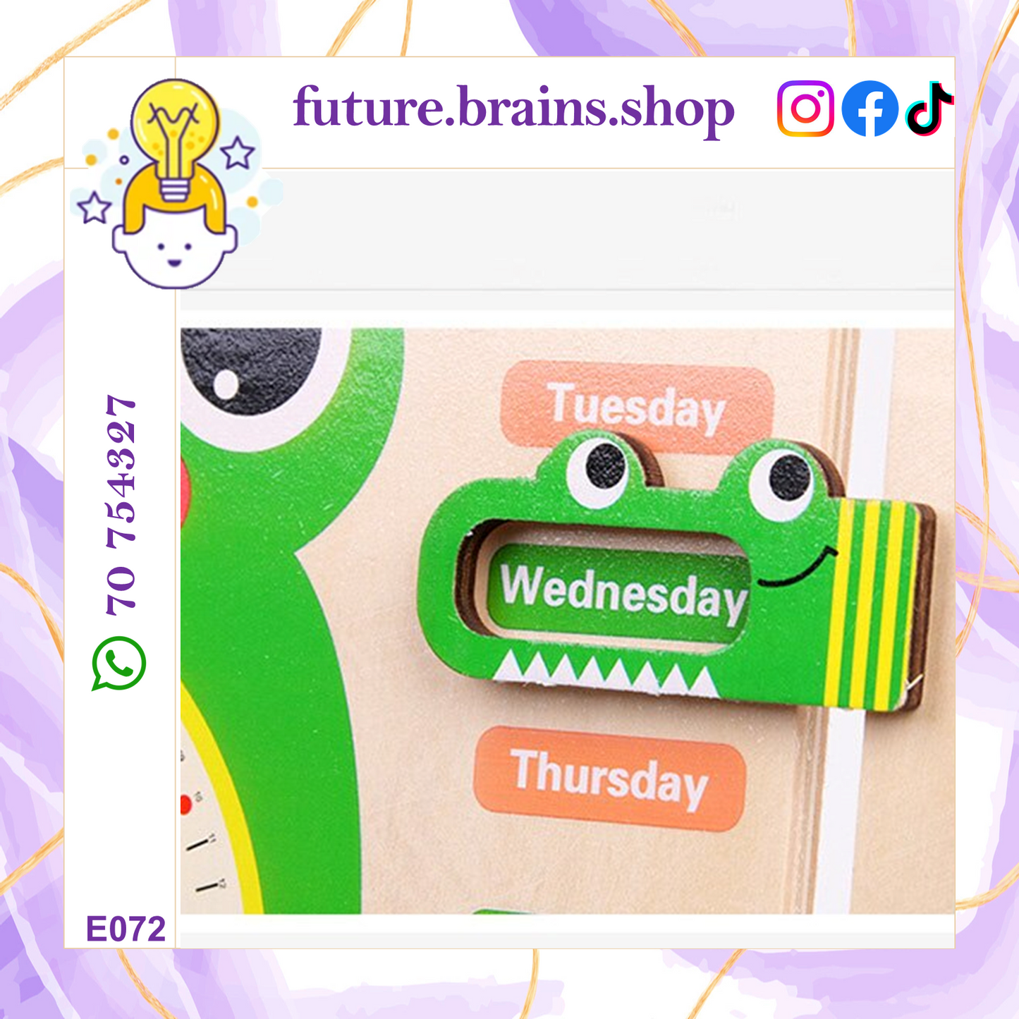 E072 - Multifunctional calendar clock