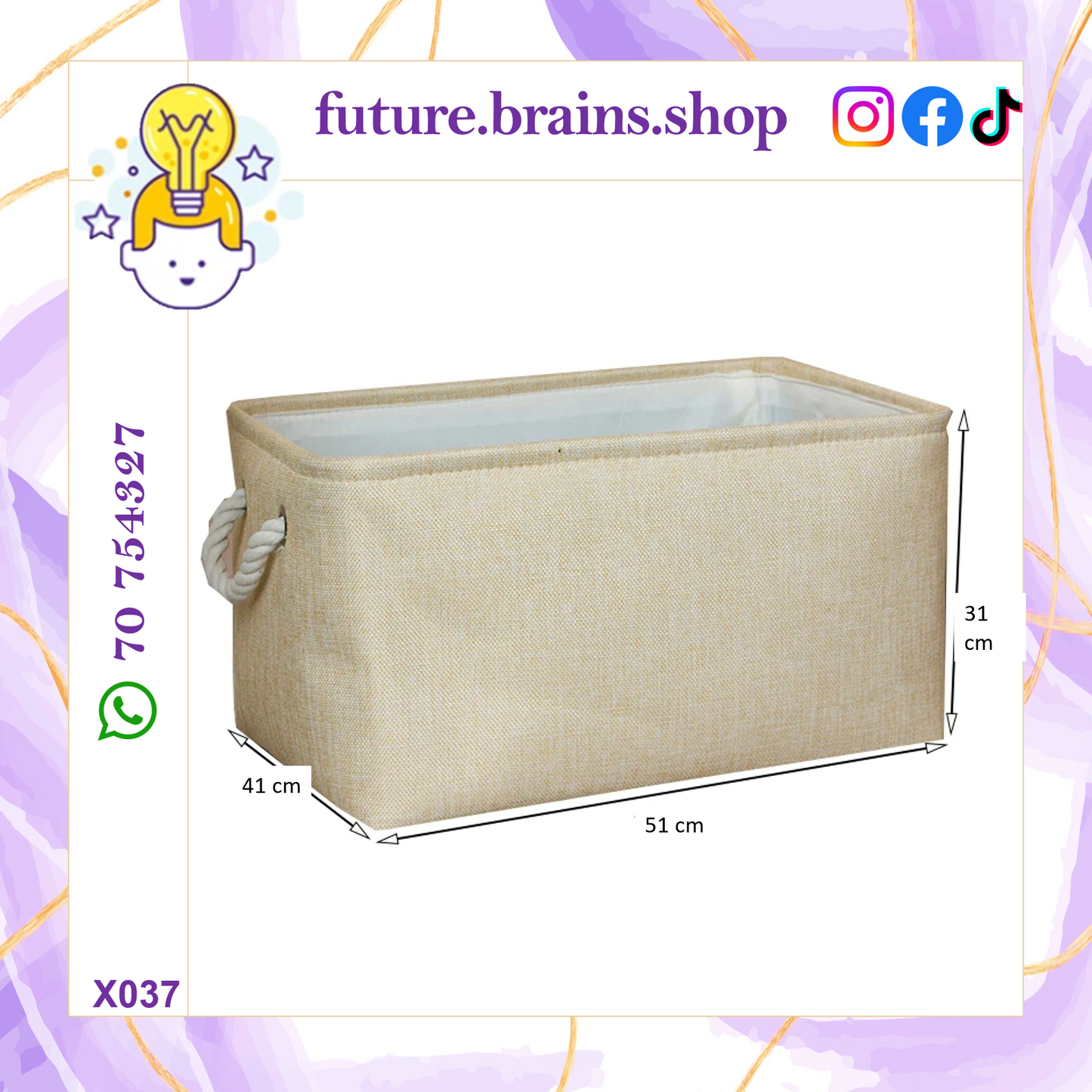 3 sizes storage baskets