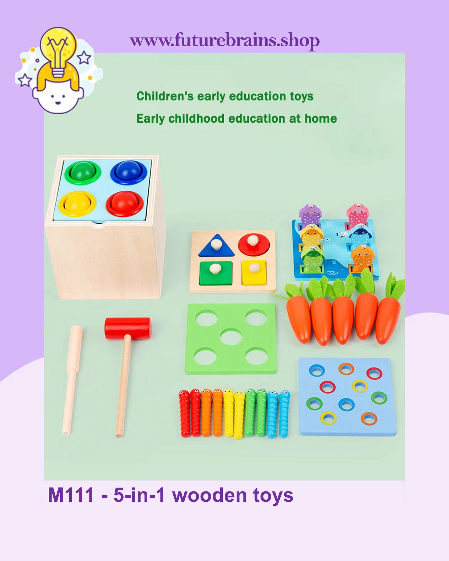 M111 - 5-in-1 wooden toys