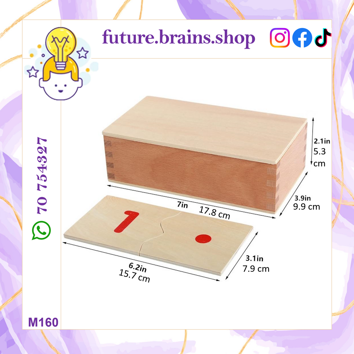 Mo036 - Montessori Number Puzzle 1-10