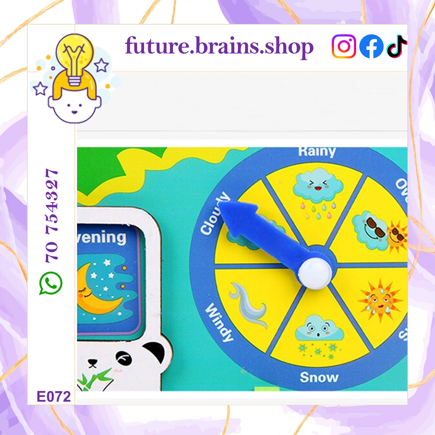 E072 - Multifunctional calendar clock
