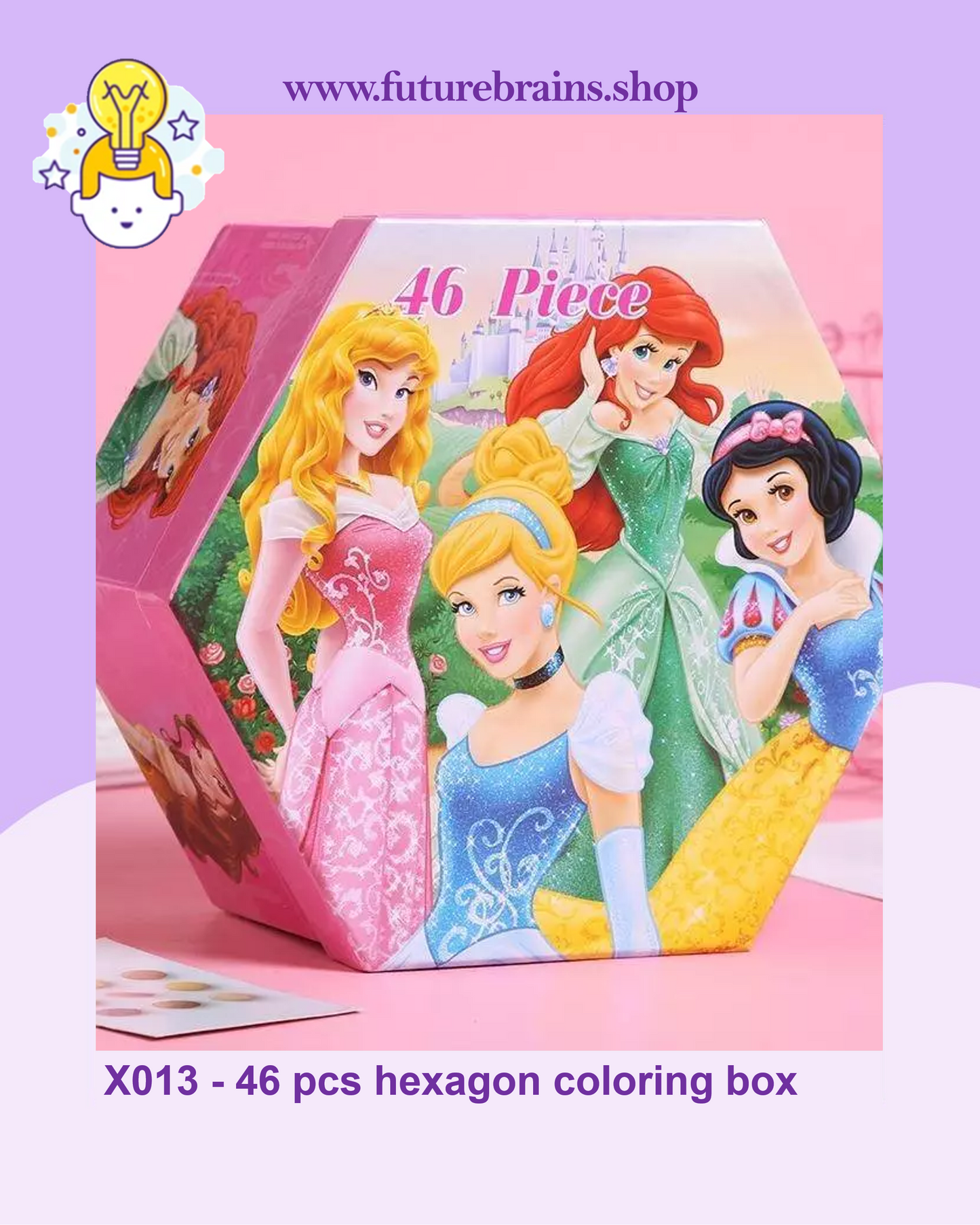 X013 - 46 pcs hexagon coloring box