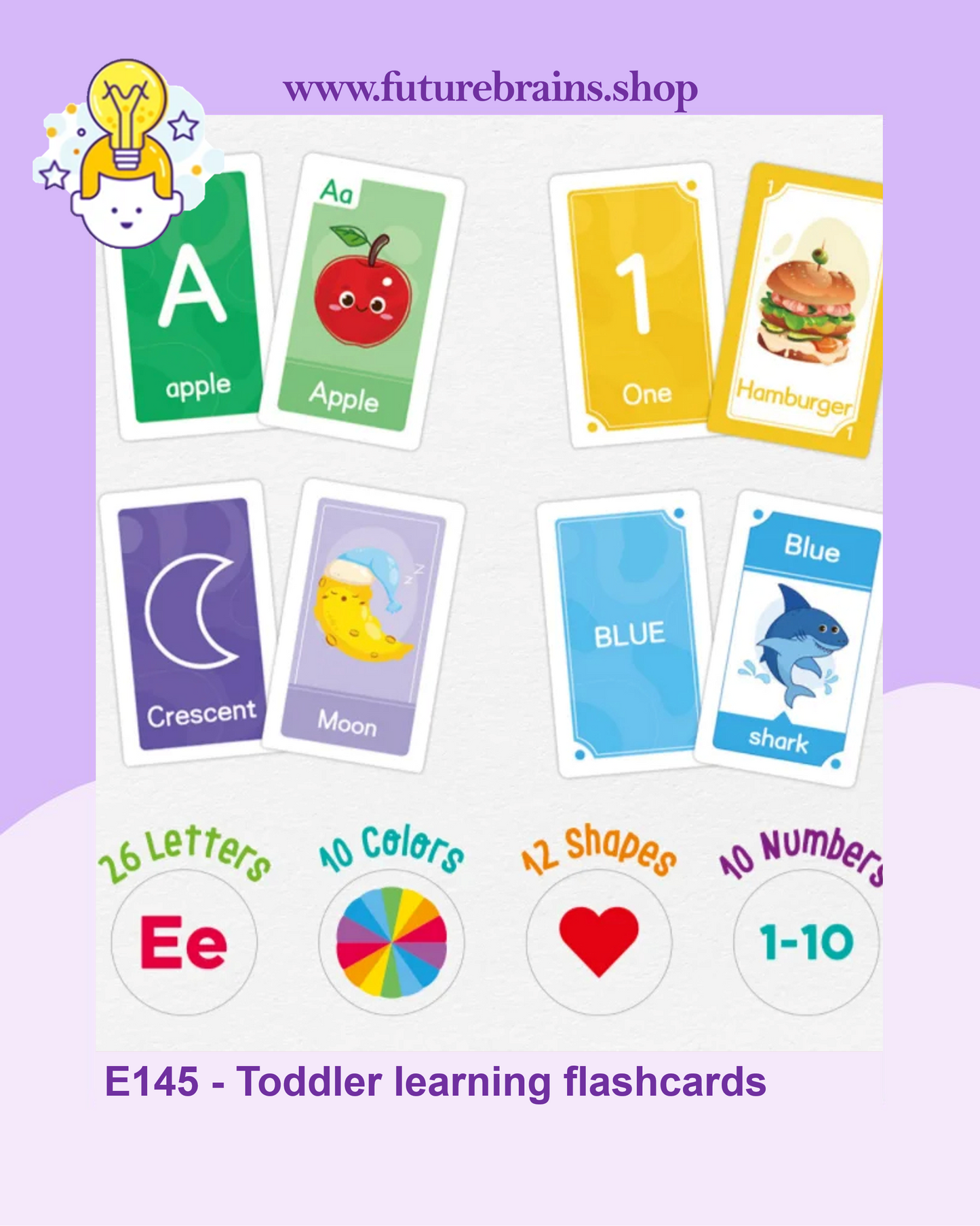 E145 - Toddler learning flash cards (blue box)