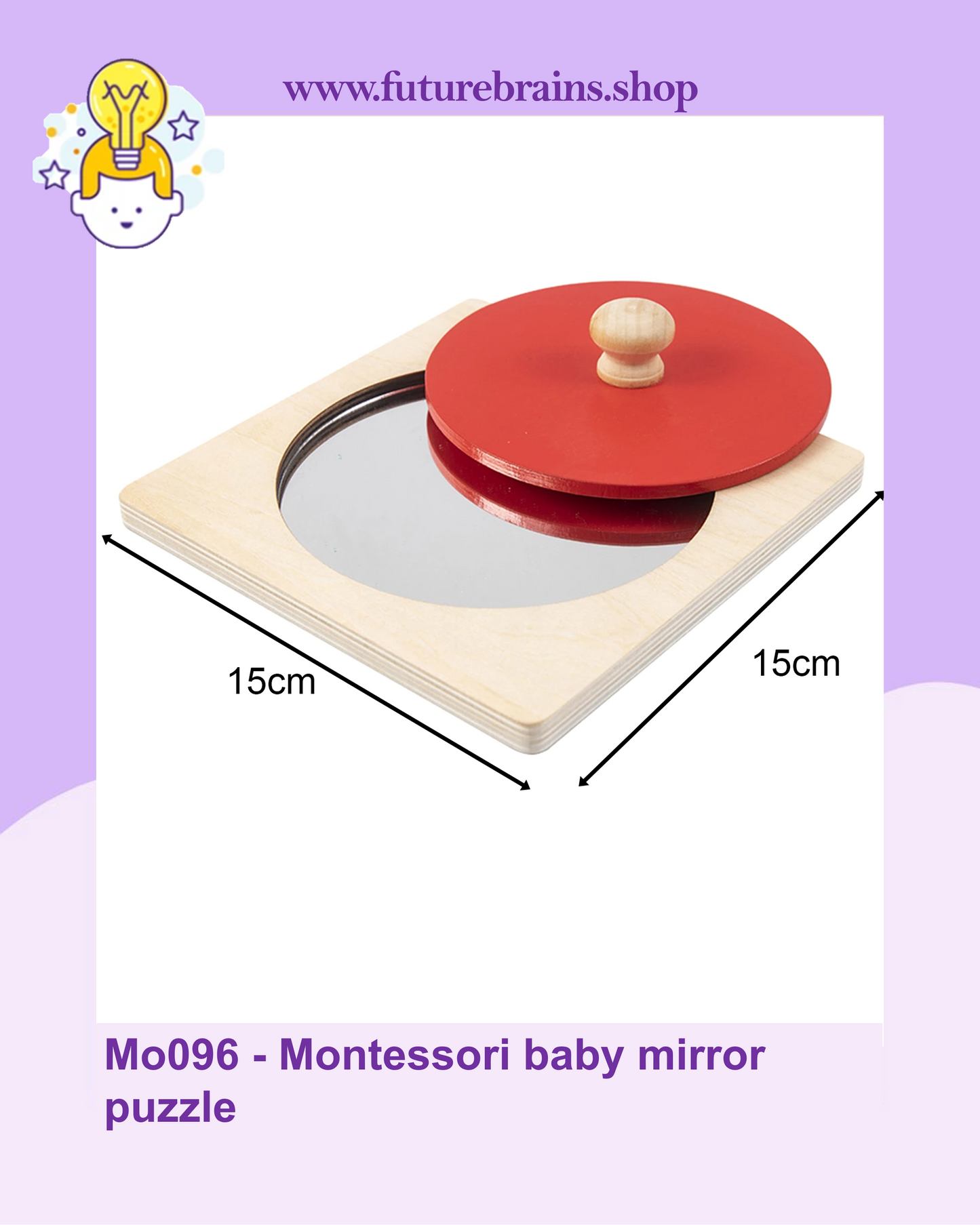 Mo096 - Montessori baby mirror puzzle