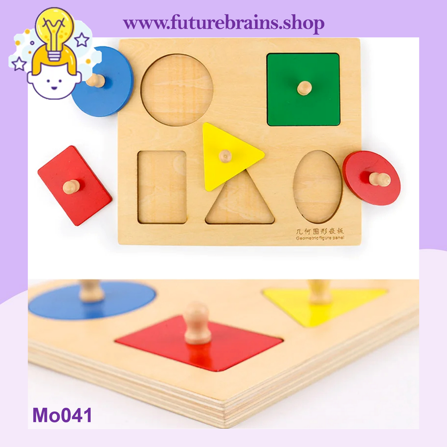 Mo041 - Montessori shapes sorting puzzle