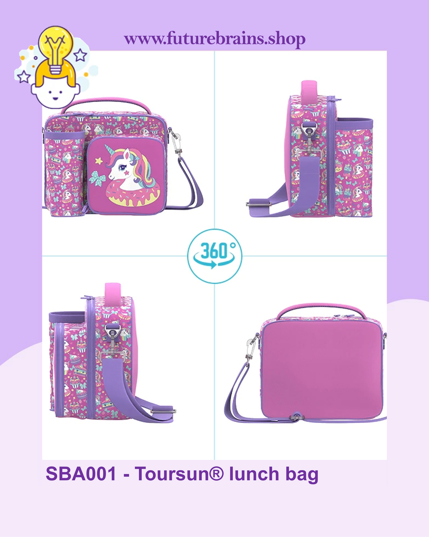 SBA001 - Toursun® lunch bag unicorn design