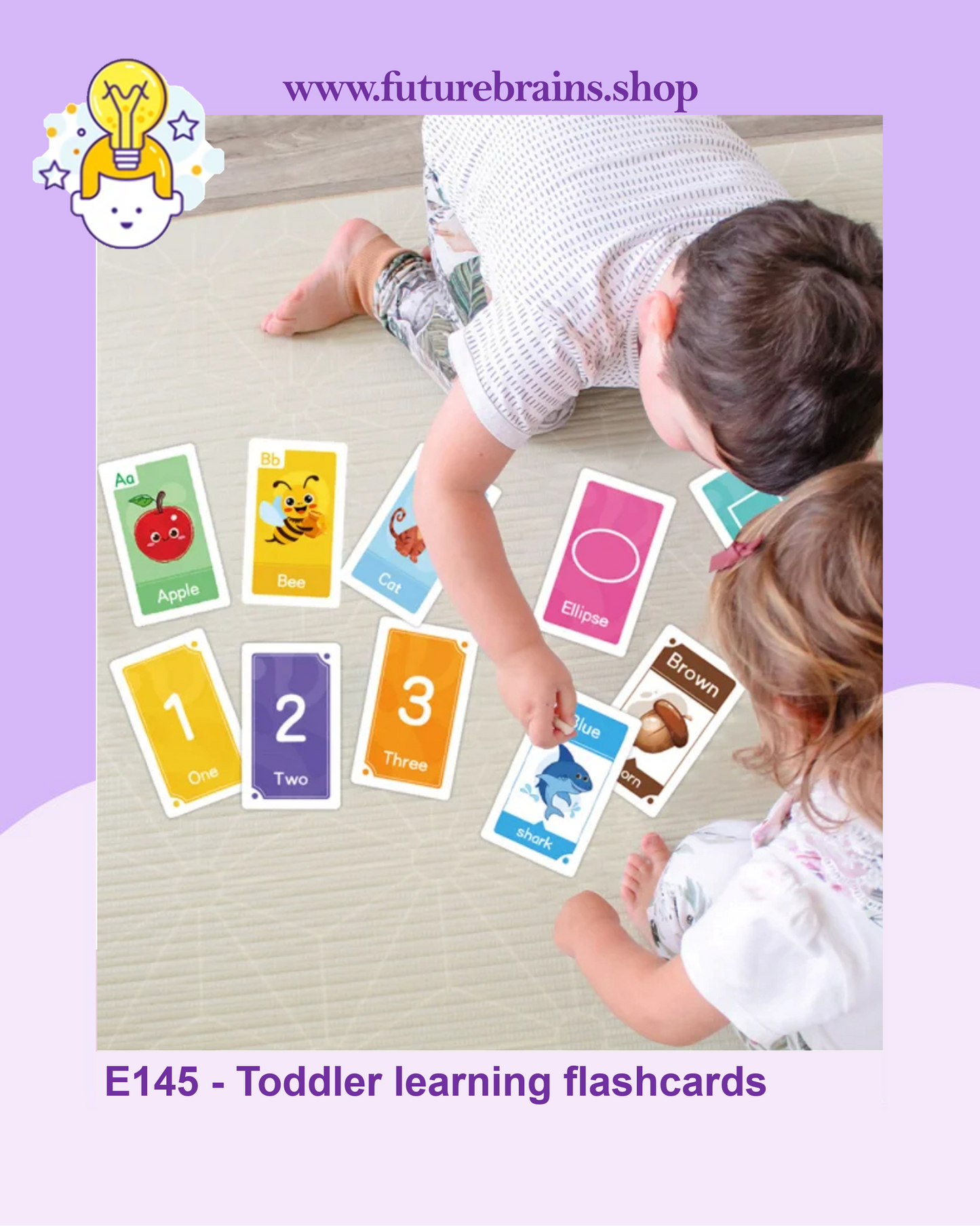 E145 - Toddler learning flash cards (blue box)