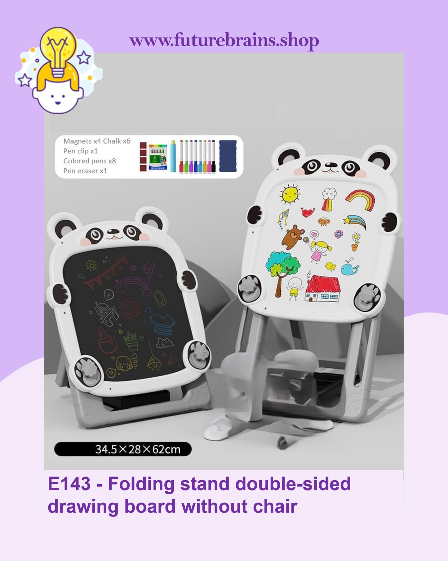 E143 - Folding stand double-sided drawing board