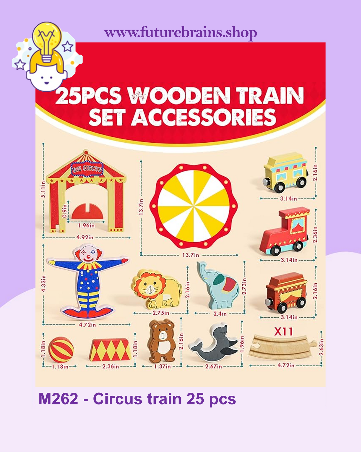 M262 - Circus train 25 pcs