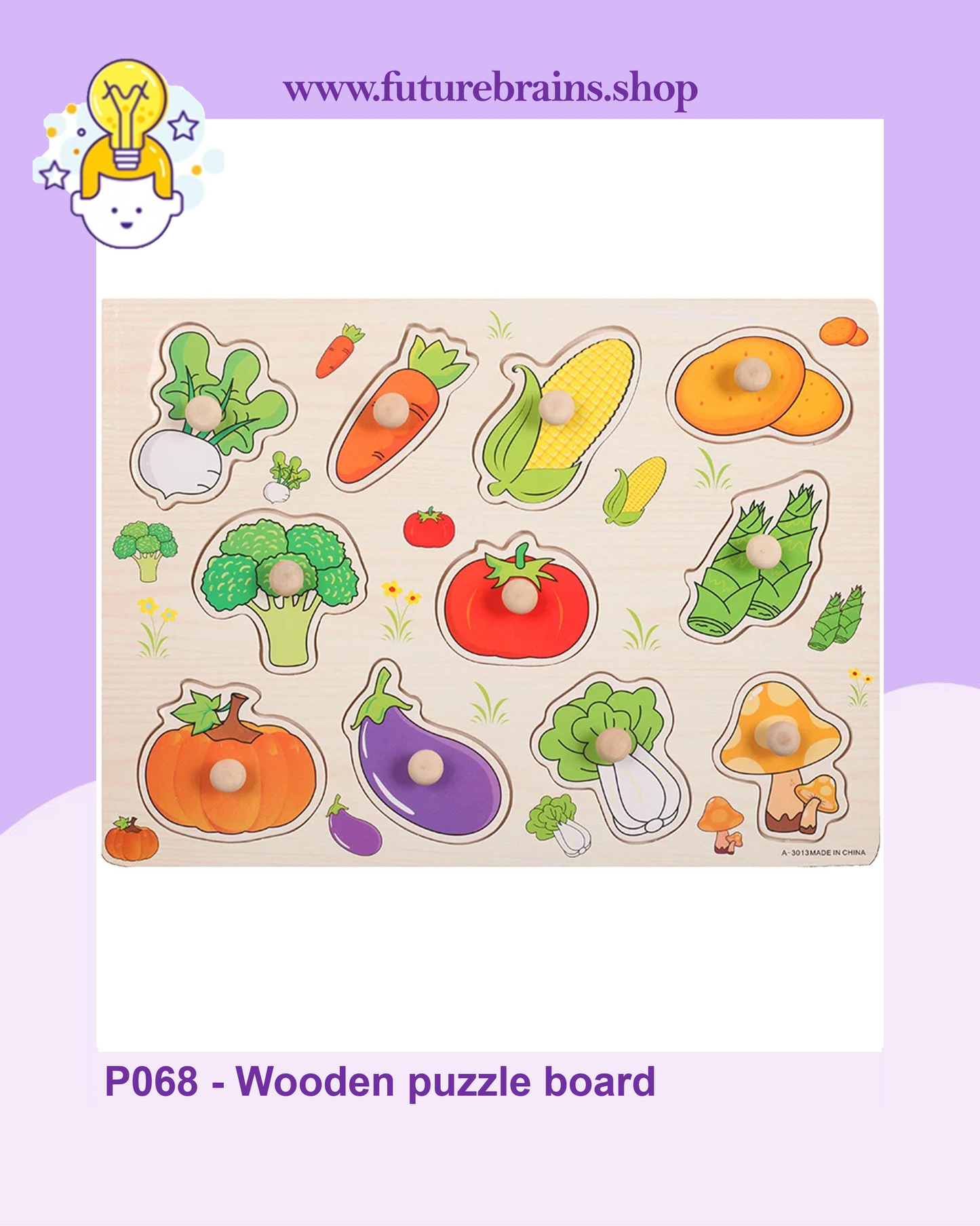 P068 - Wooden puzzle board