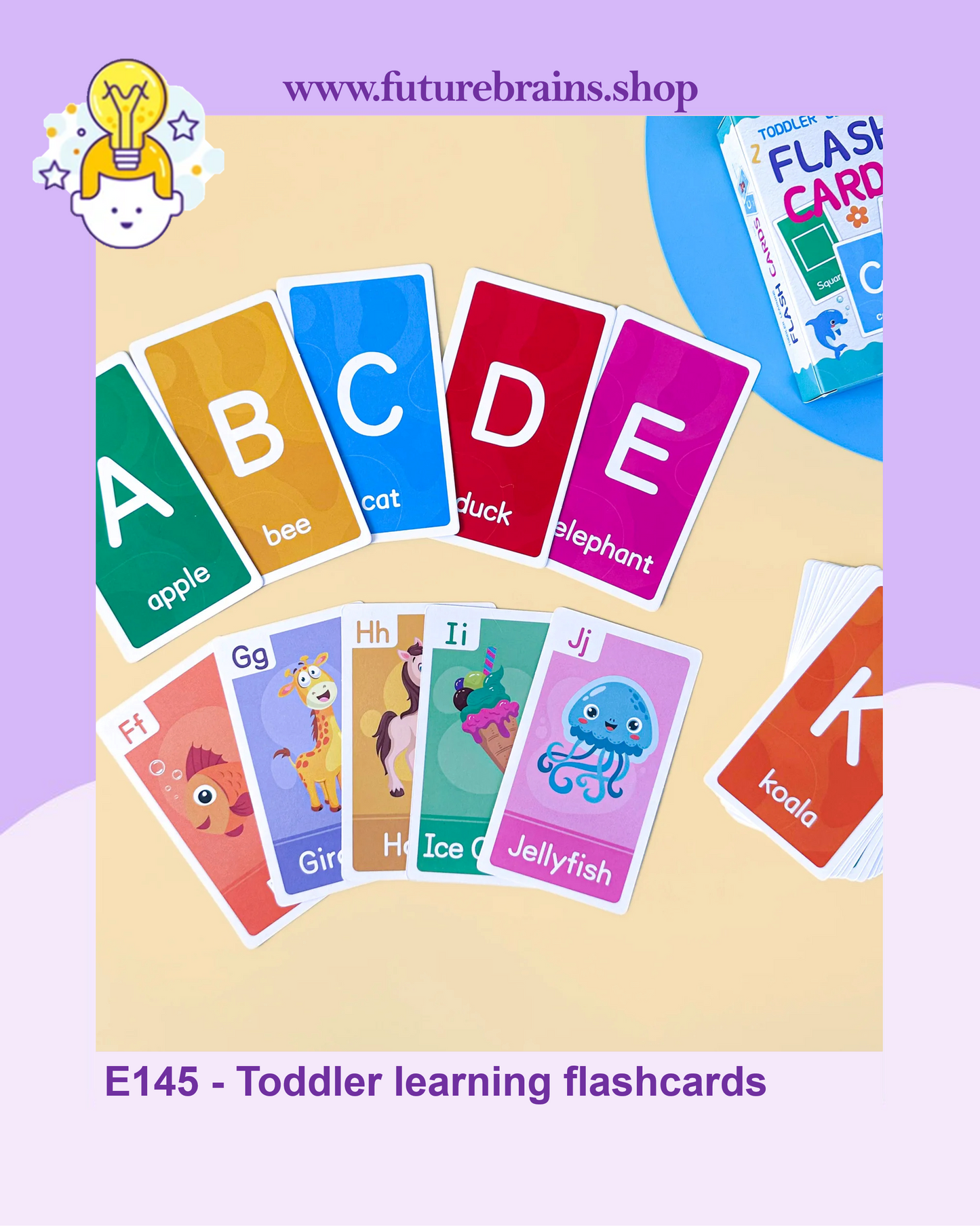 E145 - Toddler learning flash cards (blue box)