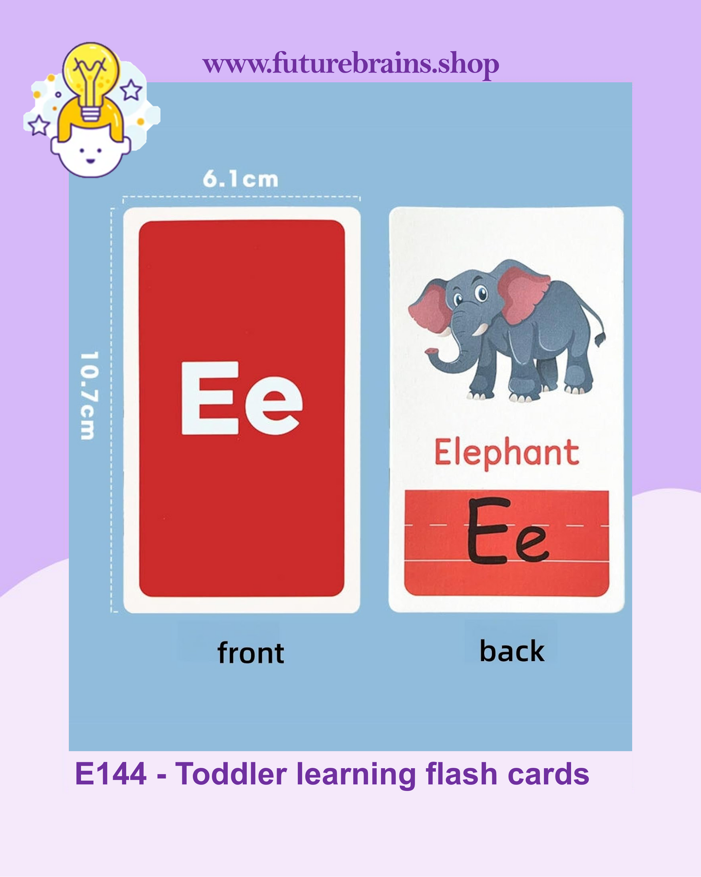 E144 - Toddler learning flash cards (yellow box)