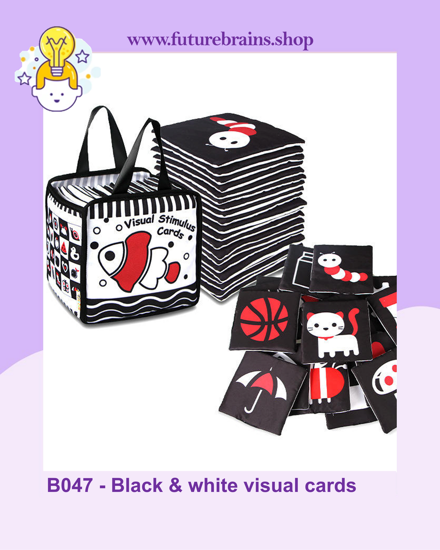 B047 - Black and white visual stimulus cards