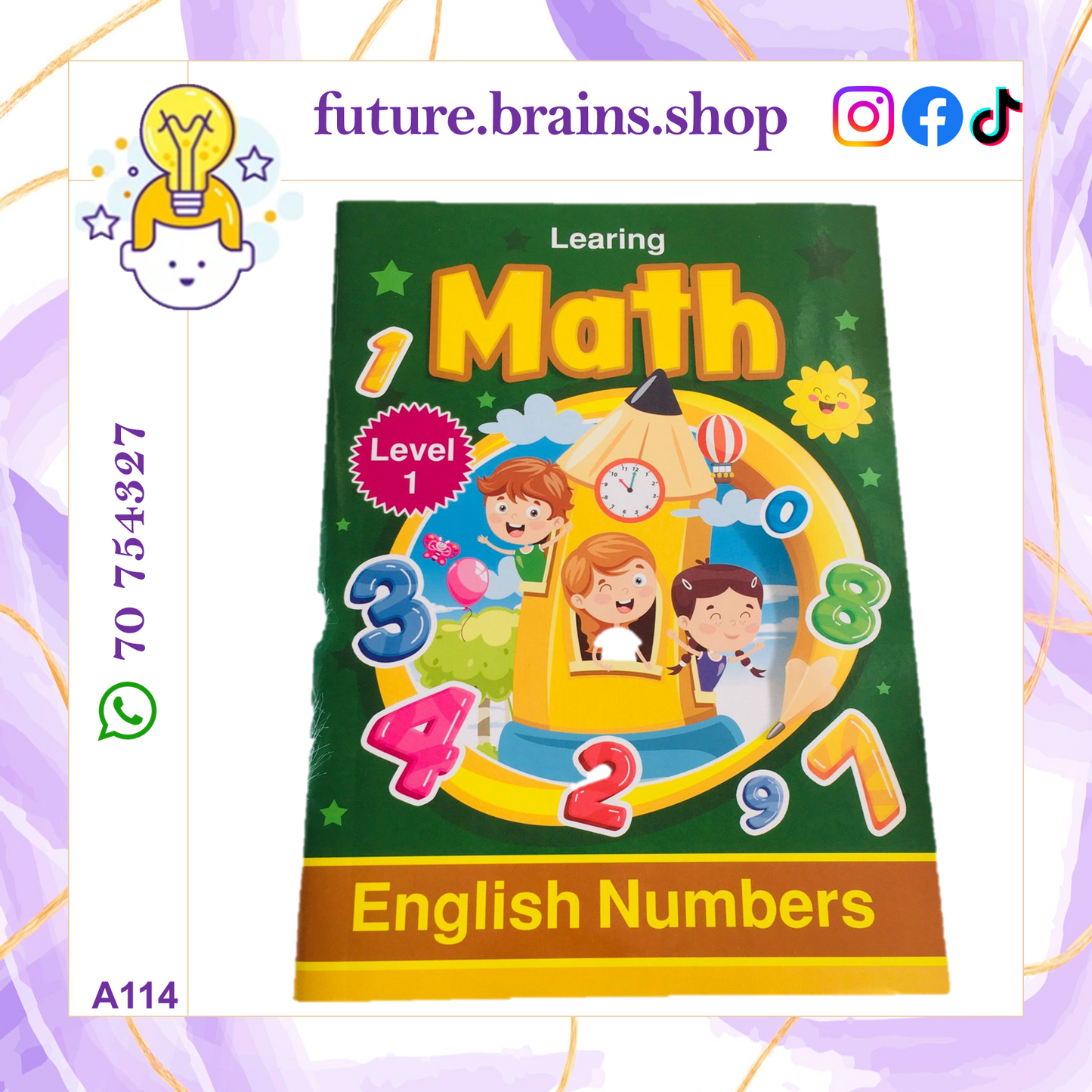 A114 - Learning Math – Level 1 – English numbers