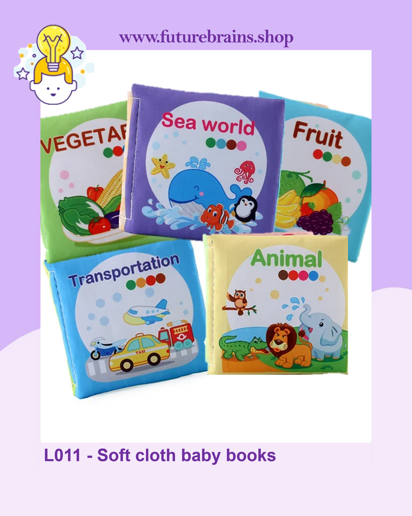 L011 - Soft cloth baby books (buy 5 for 9 $)
