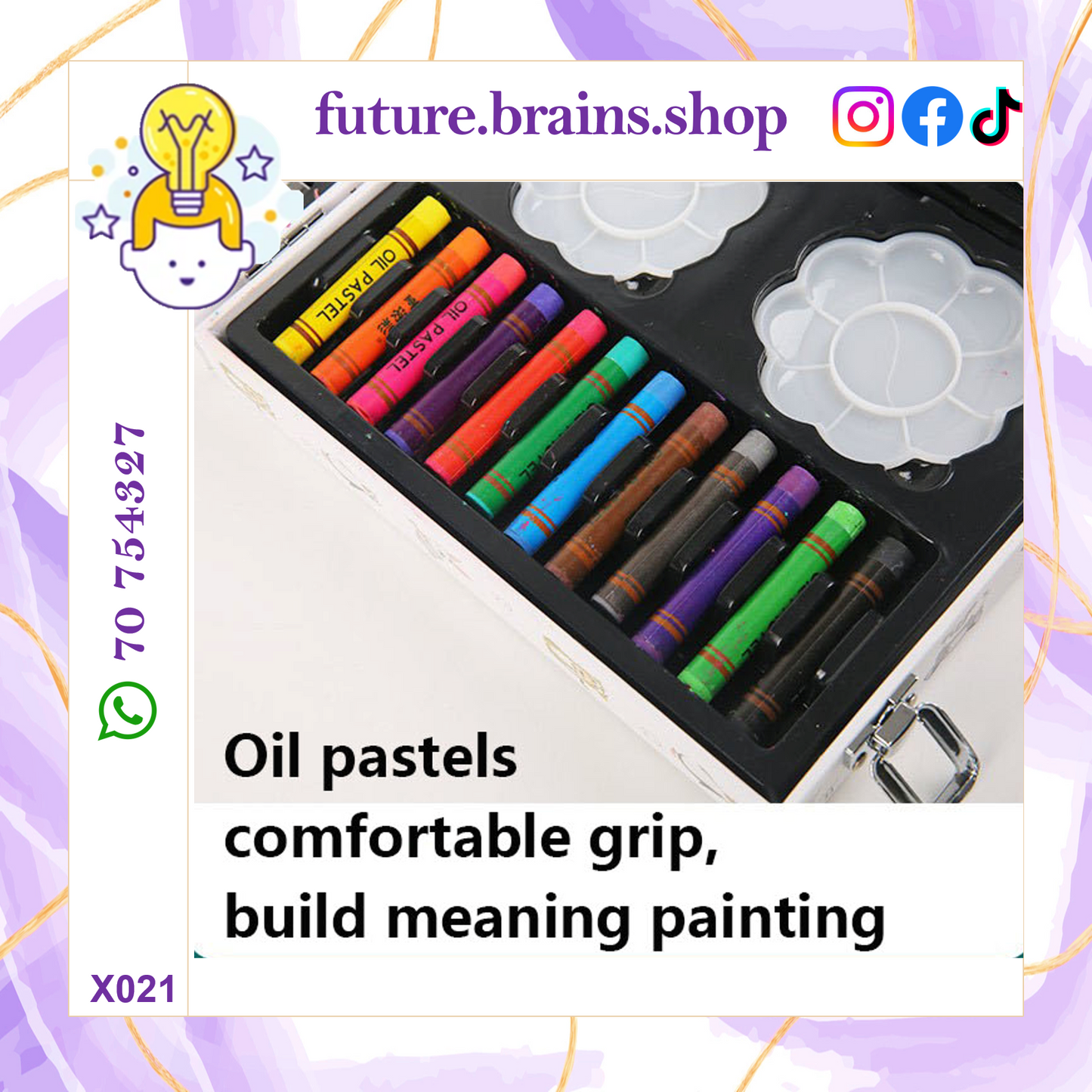 X021 - 48 pcs coloring kit white bag